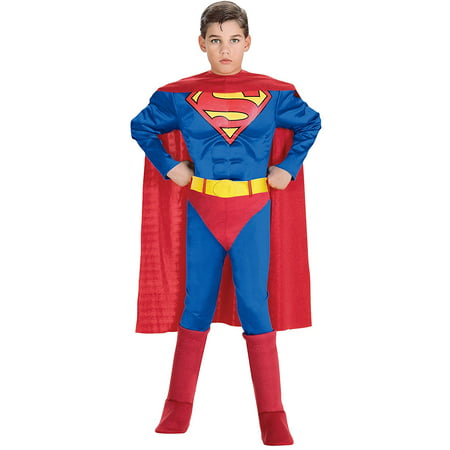 DC Heroes Muscle Chest Superman Costume, Small Child, Super DC Heroes Deluxe Muscle Chest Superman Costume, Child's Small By Rubie's