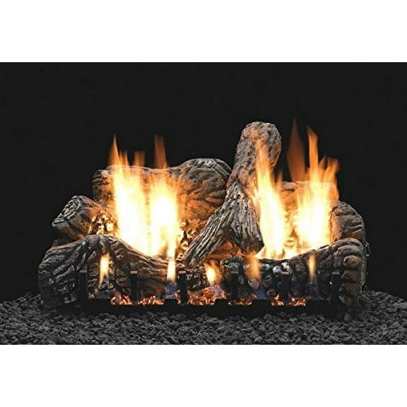 Empire Comfort Systems 24" Charred Oak Logset with Manual VF/V Slope Glaze Burner, LP