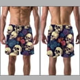 thumbnail image 3 of luoweisi Men's Beach Shorts Quick Dry Swim Trunks with Mesh Lining Skull L, 3 of 5