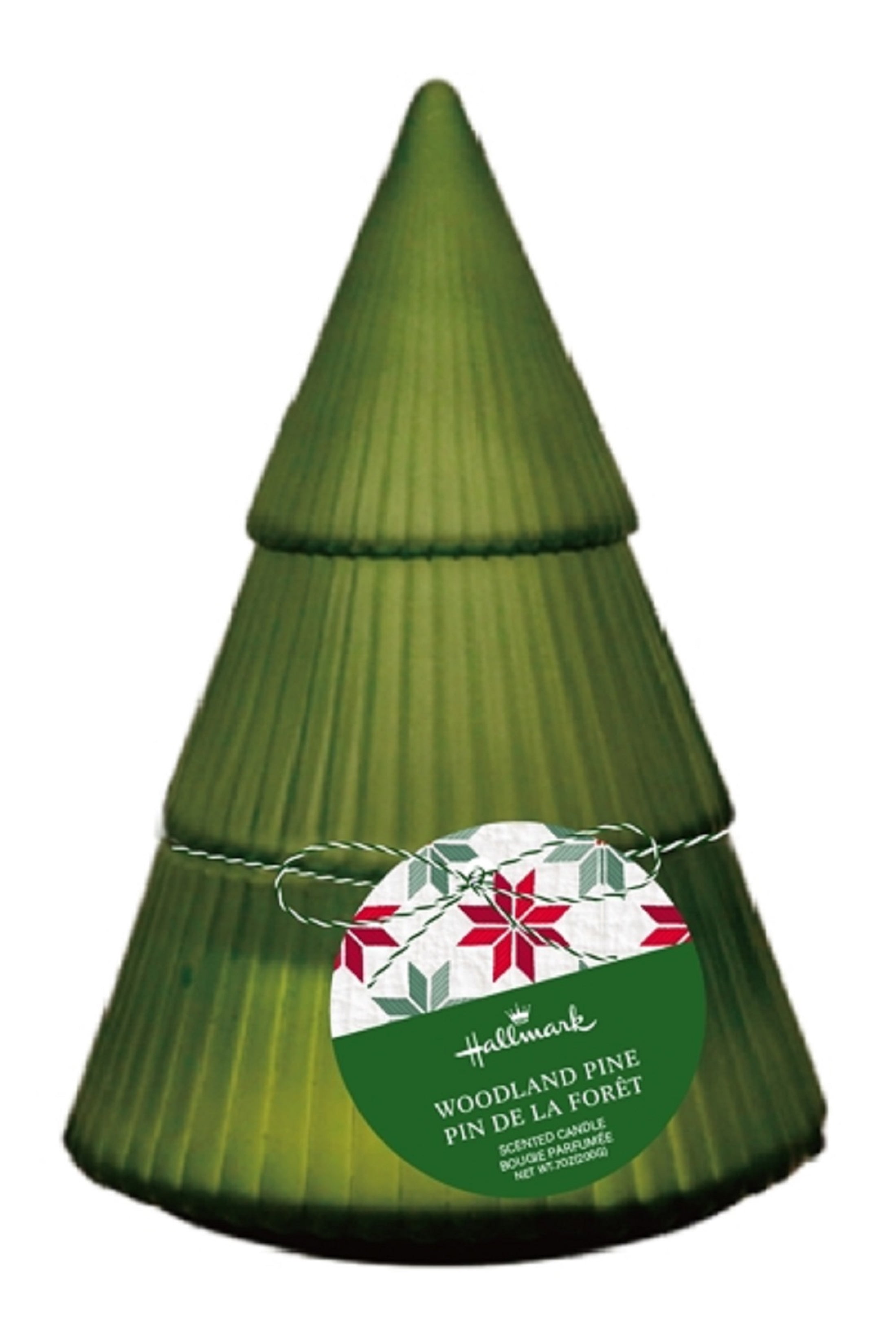 Bougie en verre teinté - Arbre vert