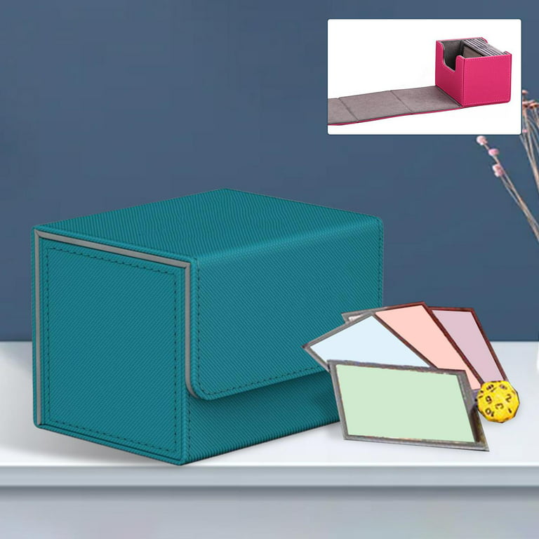 Premium Card Game Deck Storage Box and Playmat Case (Black-Blue) – BOLTQUAN