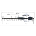 thumbnail image 1 of TrakMotive VO-8019 Axe de CV Remplacement OEM Premium, 1 of 1