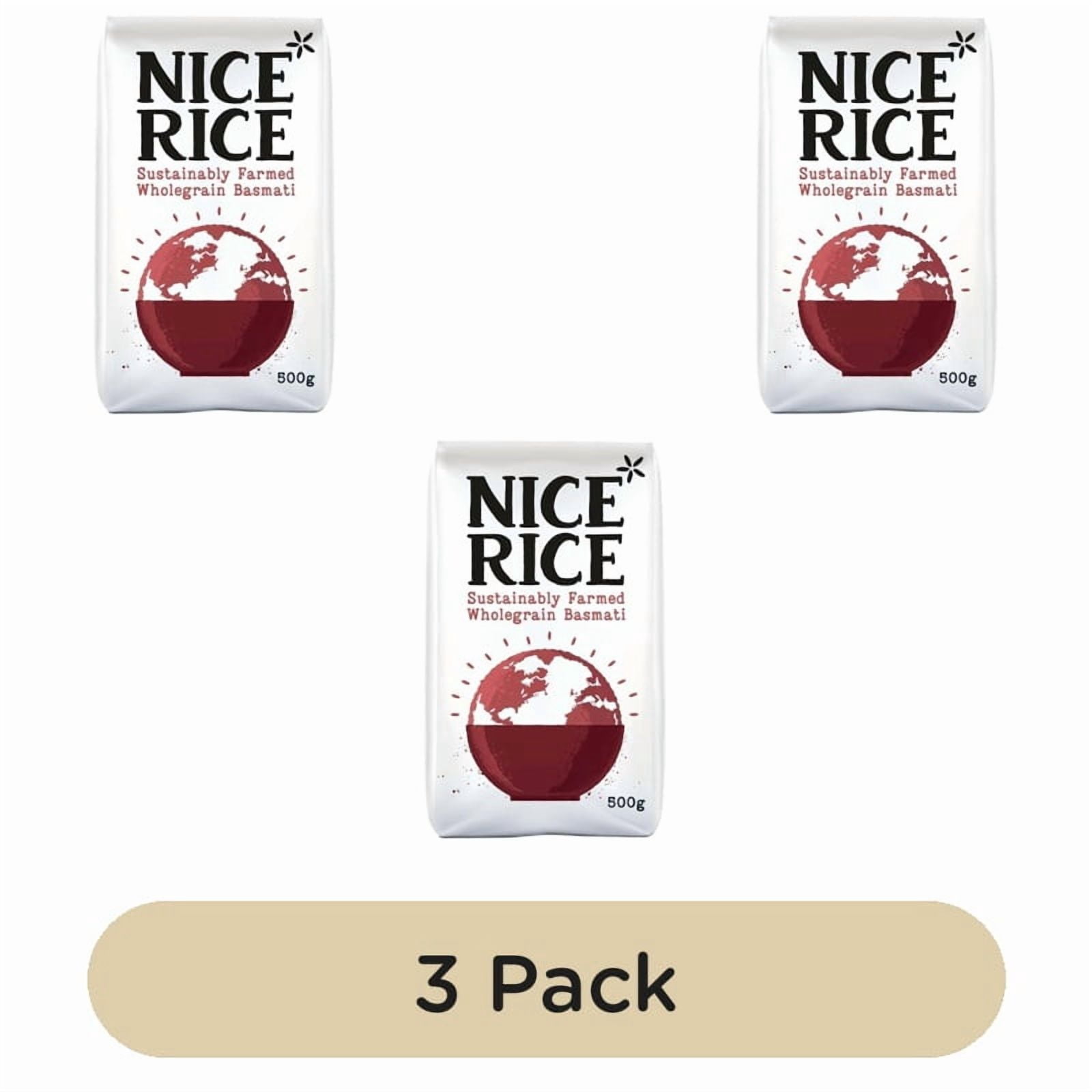 Nice Rice Wholegrain Basmati Rice 500g, British Import (Pack of 3)
