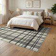 thumbnail image 3 of ODIKA Plaid Striped Farmhouse Grid Ticking Bands Checkered Fireplace Non-Slip Chair-Friendly Floor for Dining Room, Under Table, Office, 3 of 7