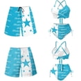 thumbnail image 6 of XYZCANDO Couple Matching Beach Outfit Hawaiian Swimwear Flag of Honduras Men Board Shorts Two Piece Women Tummy Control Bikini His and Hers Set for Summer Vacation Beach Resort Wear Cruise Outfits, 6 of 6
