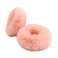 thumbnail image 1 of Trayknick 2Pcs Bright Color Simple Hair Ties Handmade Faux Rabbit Fur Furry Scrunchies Hair Accessories, 1 of 13