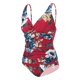 thumbnail image 5 of WILLBEST Trajes de Baño Para Mujer, Traje de Baño Push Up Con Cuello En V y Tirantes Ajustables, Diseño Con Volantes Para Playa, Piscina, Traje de Baño de Verano, 5 of 6