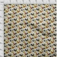 thumbnail image 4 of oneOone Cotton Flex Yellow Fabric Birds Rooster Sewing Material Print Fabric By The Yard 40 Inch Wide, 4 of 5