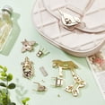 thumbnail image 6 of 1 box 5 sets Purse Turn Lock 5 styles Light golden bag Turn Buckles Alloy Purse Twist Lock Tortoise/Moth/Horse/Butterfly/Bird Purse Clasp Closure for DIY Leathercraft Shoulder bag Handbag, 6 of 9