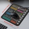 thumbnail image 5 of Windows Office Shortcuts Mouse Pad, Excel Word PowerPoint Keyboard Shortcut Print Mousepad, Non Slip Rubber Base Stitched Edges Desk Mat for Laptop Computer, 5 of 6