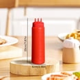 thumbnail image 3 of Squeeze Bottle, Triple-Nozzle Squeeze Bottle for Condiments, 3-Hole Drizzle Dispenser for Ketchup Syrup, Measured Food-Grade Plastic Leak-Proof, Red, 3 of 9