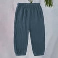 thumbnail image 2 of XXWXYD Toddler Cotton Linen Harem Pants Bloomer Joggers Elastic Waist Casual Play Clothes Boys Girls Summer Fall 1-8T, 2 of 7