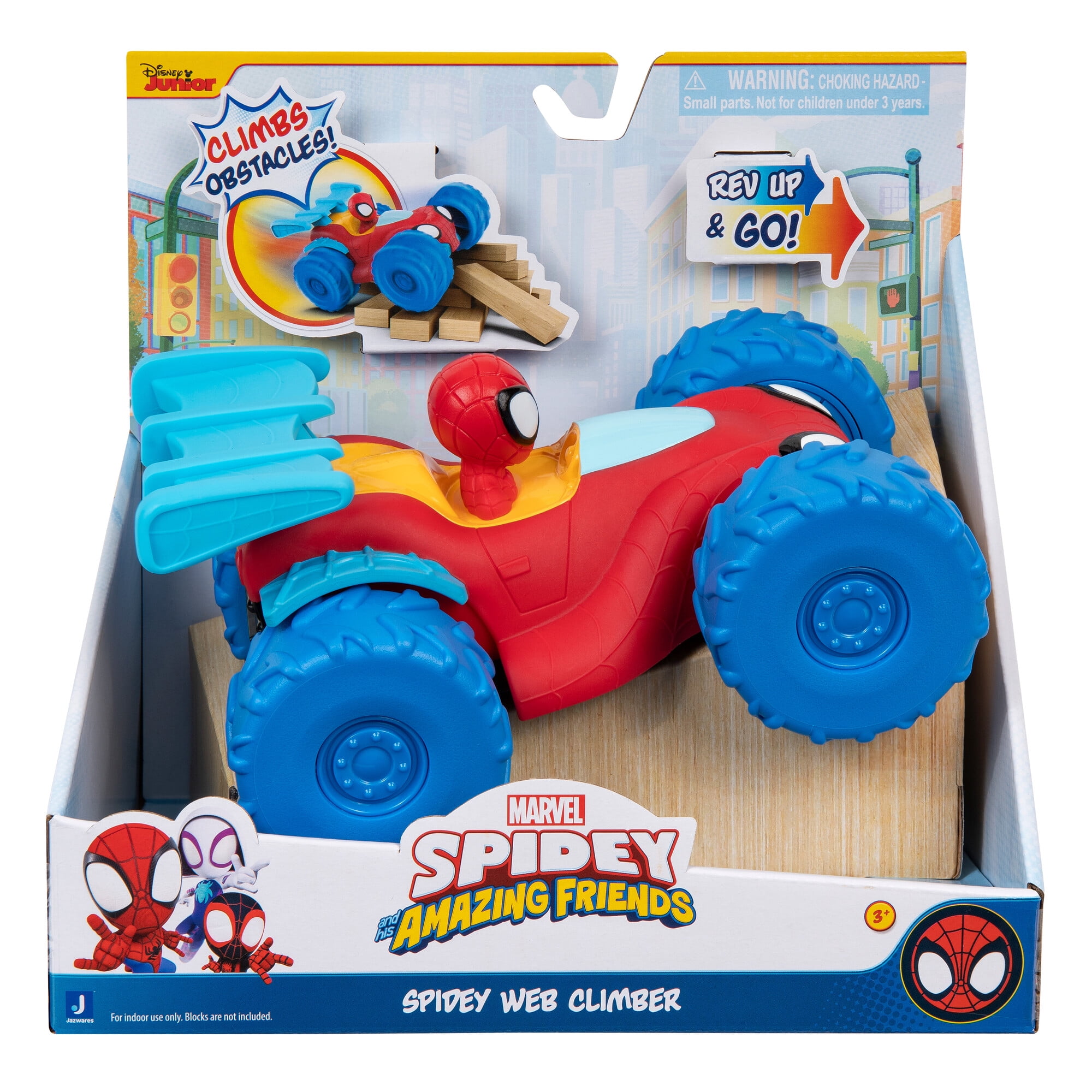 Spidey and His Amazing Friends, Rev up Web Climber Play Vehicle, Marvel, Red and Blue, Toddler Toy  (图2) Spidey and His Amazing Friends, Rev up Web Climber Play Vehicle, Marvel, Red and Blue, Toddler Toy  (图2)