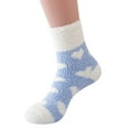 thumbnail image 2 of Bainana Womens Crew Socks Mid Calf Non Ankle Socks Warm Thickened Women'S Home Socks, 2 of 3