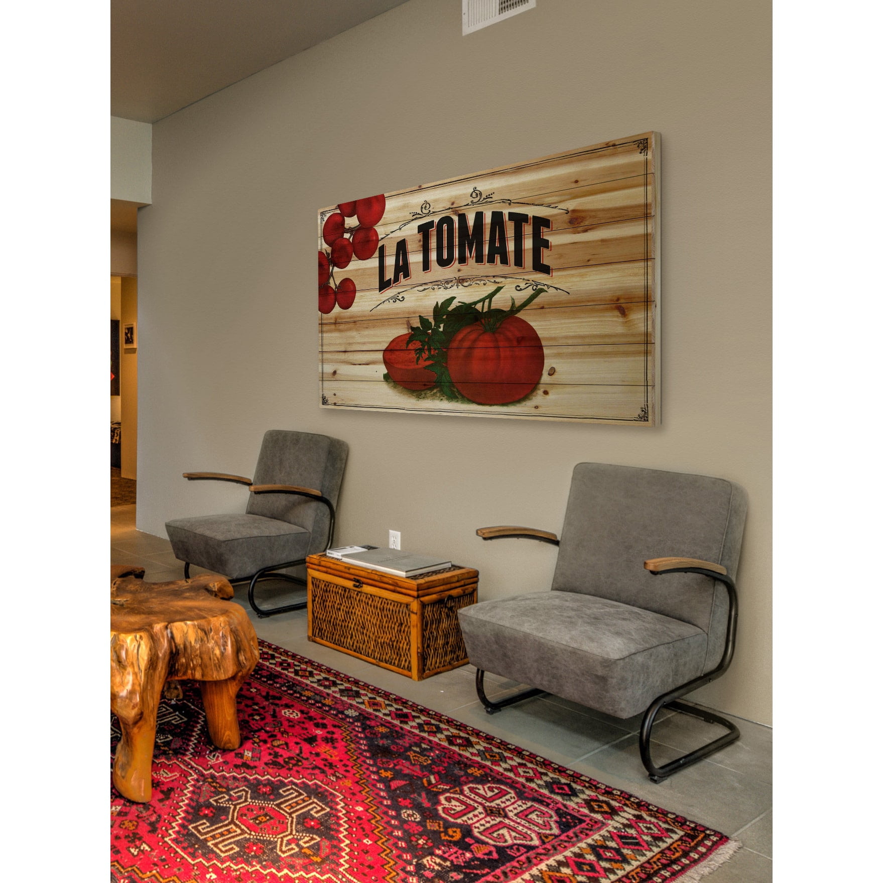 Marmont Hill "French Produce Tomato" Painting Print on Natural Pine Wood