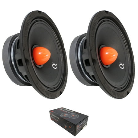 Pair of Alphasonik Neuron Series NMR80 8" 800 Watt 4 Ohm Mid-Range Speakers
