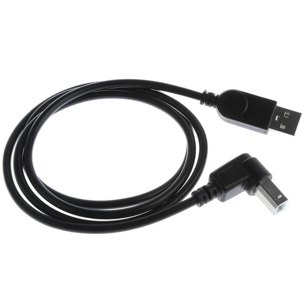 Cable adaptador de extensión de 90 grados tipo B (EE. UU.) 4 tipos en total Negro