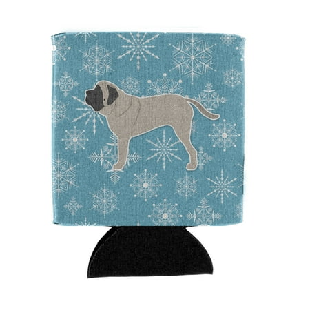 

Carolines Treasures BB3556CC Winter Snowflake English Mastiff Can or Bottle Hugger Can Hugger multicolor