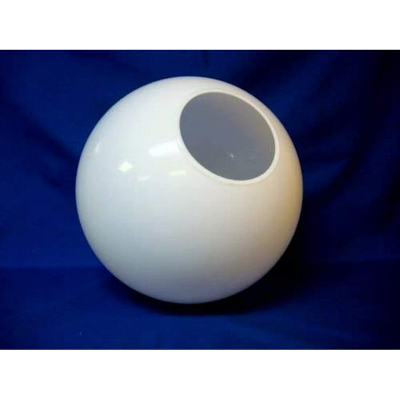 14" White Acrylic Plastic Light Round Globe Outdoor Pole Lamp Light Fixture 5.25