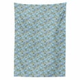 thumbnail image 2 of Garden Tablecloth, Botanical Blue Hydrangea Flowers on Polka Dot Background Feminine Design, Rectangle Satin Table Cover for Dining Room and Kitchen, 60" X 84", Blue Grey Sage Green, by Ambesonne, 2 of 2