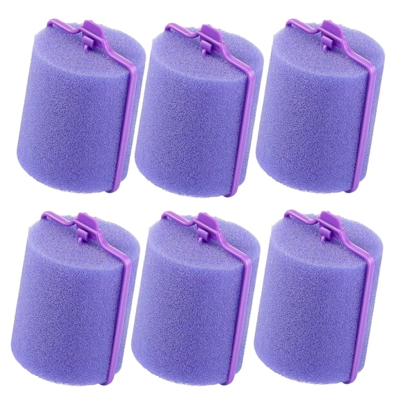 Jumbo Foam Sponge Hair Roller,Soft Sleeping Rollers,Curvy Wavy Hairstyle Curling,Hair Styling Tools,6 Pieces Use for Long Hair Short Hair Ladies and Girl 1.88"X2.64"(Random Color)