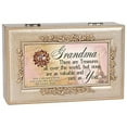 thumbnail image 3 of Cottage Garden Grandma Champagne Silver Petite Rose Music Box Jewelry Box Plays Amazing Grace, 3 of 3