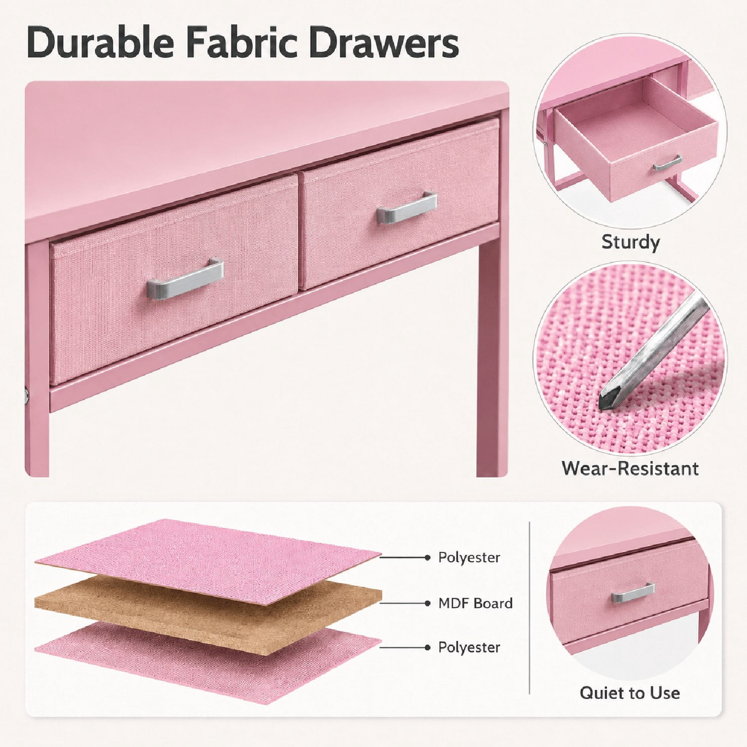 Vanity Desk with Lighted Mirror and Fold-Up Panel, Makeup Table with Fabric Storage Drawers, 3-Tier Shelves, Power Outlet and USB Ports, Cushioned Stool