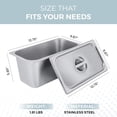 thumbnail image 3 of REJODA-Alpha Living 4 Pack Stainless Steel Steam Table Pans with Lids, 1/3 Size 6” Deep Hotel Pans for Catering, Buffet, Restaurant, or Home Use – Durable Anti-Rust Reusable Food Storage Trays, 3 of 4