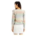 thumbnail image 2 of INC Womens Pink Ruffled Long Sleeve Jewel Neck Sweater XL, 2 of 4