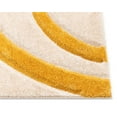 thumbnail image 5 of Well Woven Olly Yellow Geometric Stripes Thick Soft Plush 3D Textured Shag Area Rug, 5 of 5