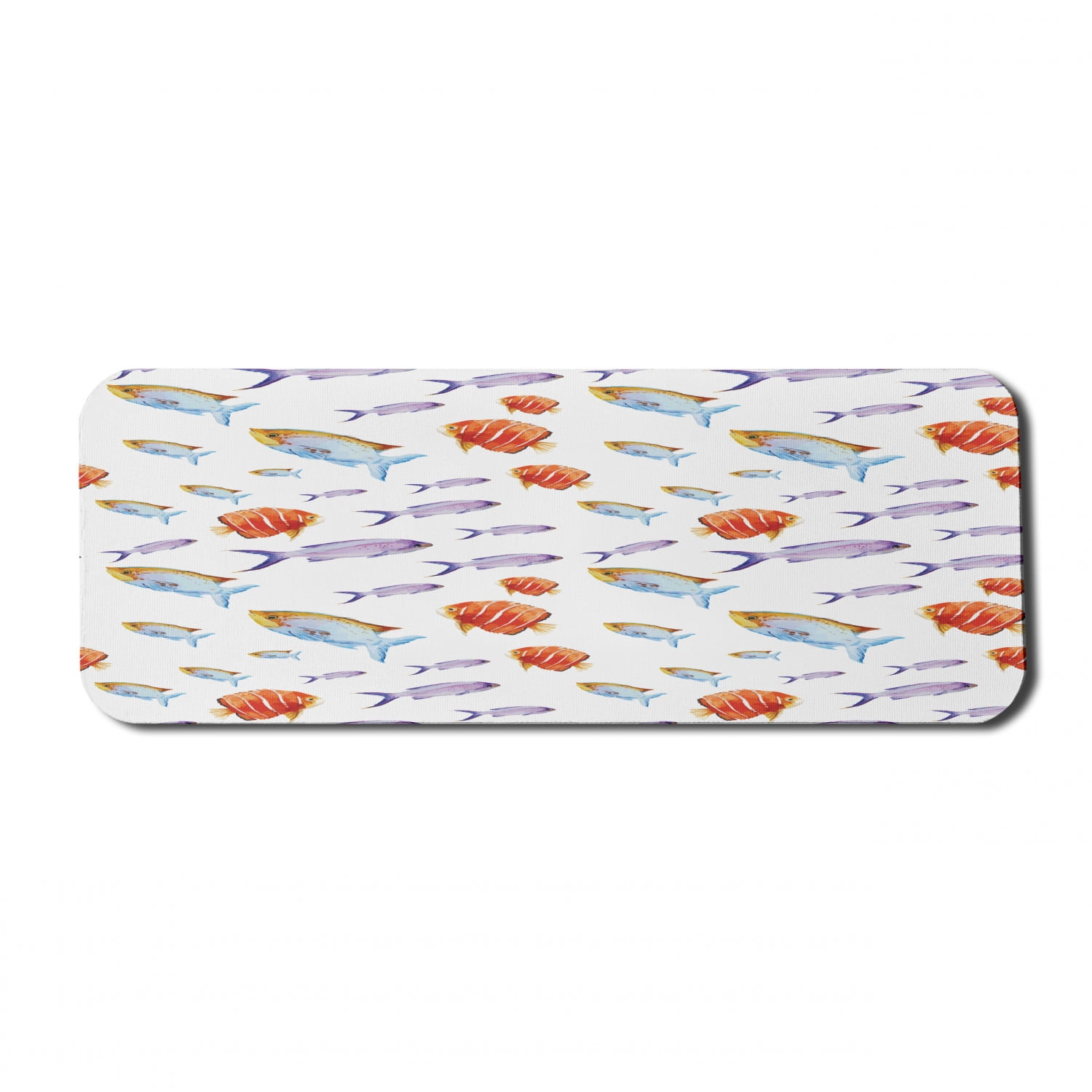 Fish Computer Mouse Pad, Underwater Life Themed Art with Tropical ...