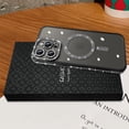 thumbnail image 5 of Compatible with iPhone 15 Pro Case Plating Electroplate Magnetic [Support for Magsafe] Bling Glitter Sparkly Diamond Camera Lens Cover Crystal Matte Luxury Case for Girls Women -Black, 5 of 13