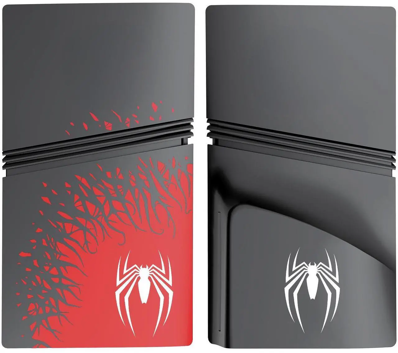 Faceplate for PS5 Pro Disc Edition Case Cover Side Shell Plates For Playstation 5 Pro Disc Edition Console Replacement Accessory Spider eFace Plates Anti-Scratch Dust Cover Skin Protector