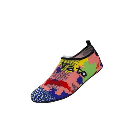 

SIMANLAN Womens Mens Beach Shoe Rubber Soft Sole Aqua Socks Quick Dry Water Shoes Women Men Anti-Slip Sock Sneakers Unisex Barefoot Blue Map 10.5-11