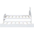 thumbnail image 4 of Trundle Bed Twin,Wood Twin Size Platform Bed with Cartoon Ears Shaped Headboard and Trundle, 4 of 5