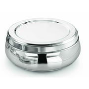Neelam Stainless Steel 9 26G Puri Dabba Belly, 775 Ml, Silver
