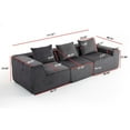thumbnail image 3 of Demi Bonn 111" Modular Sectional Sofa Couchesk, Corduroy 3 Seat Couch Memory Foam Couches for Living Room, Cloud Couch, Gray, 3 of 14