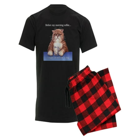 

CafePress - Coffee Cat - Men s Dark Pajamas