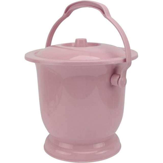Orinal de plástico para orinal, orinal, botella, orinal, orinal, orinal, junto a la cama, para mujeres y hombres, color rosa