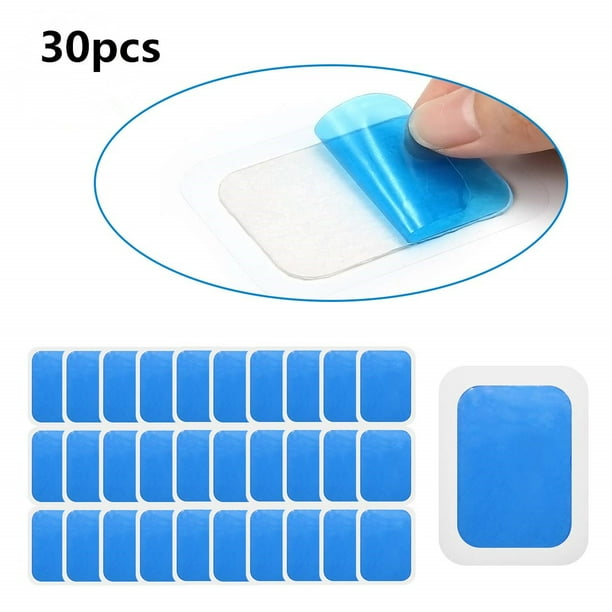 30 Uds. Almohadillas de Gel EMS, Gel de hidrogel, hojas de Gel de repuesto para entrenamiento, electroestimulador Muscular Abdominal
