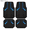 Blue, variant on Road Comforts Heavy Duty Rubber Floor Mats Red Aluminum Film Car Mats Set, Front and Rear Car Mats