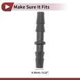 thumbnail image 4 of Conector de Tubería en Forma de I de 2 Vías de Plástico de Bargains Únicos 0.22" Negro 5 Pcs, 4 of 7
