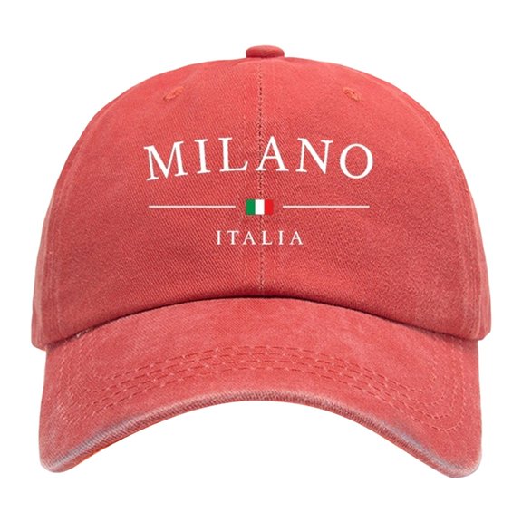 Womens Sun Hat Unisex Milan Printed Baseball Cap Retro Washed Duckbill Cap