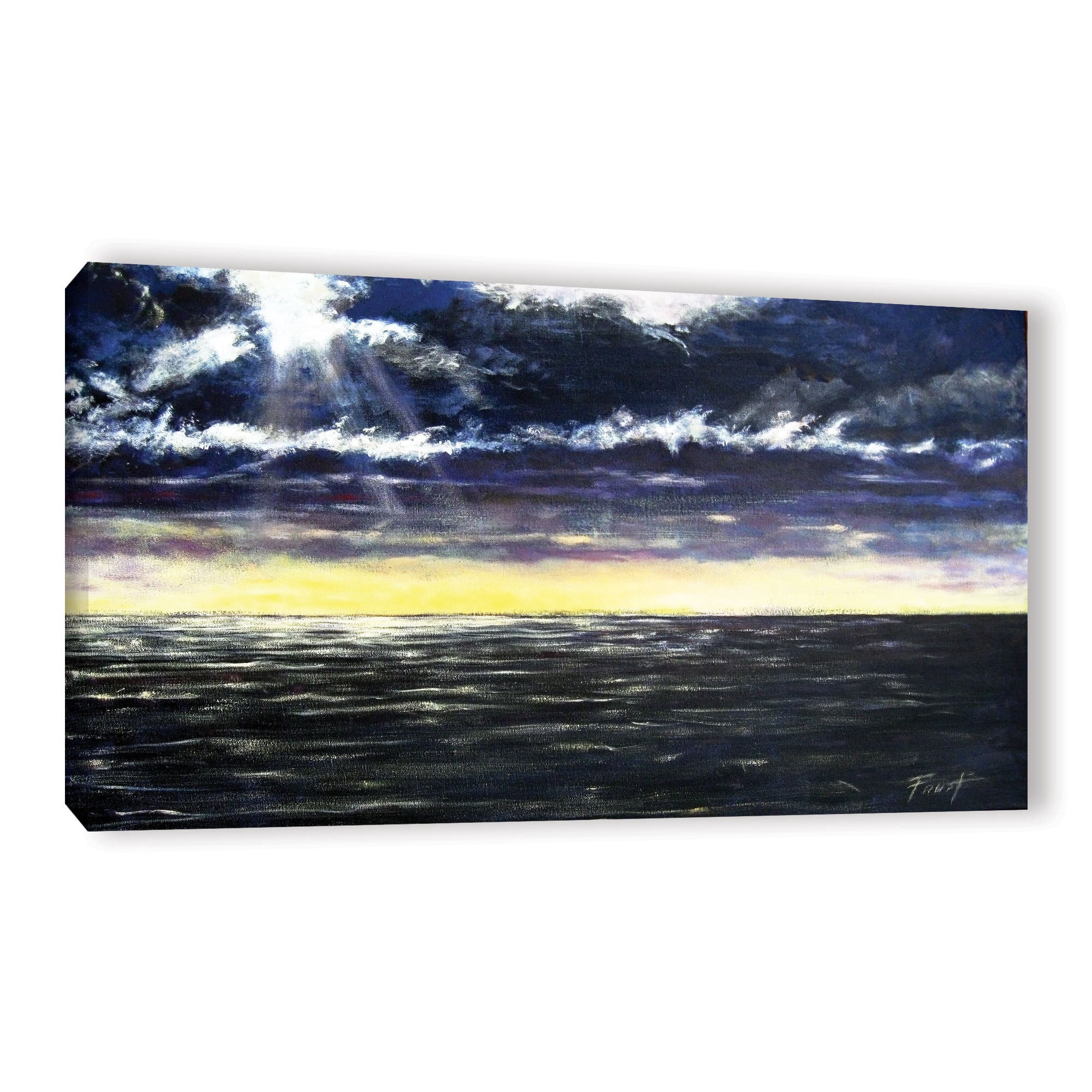 ArtWall Gene Foust "Ravage Sea" Gallery-Wrapped Canvas
