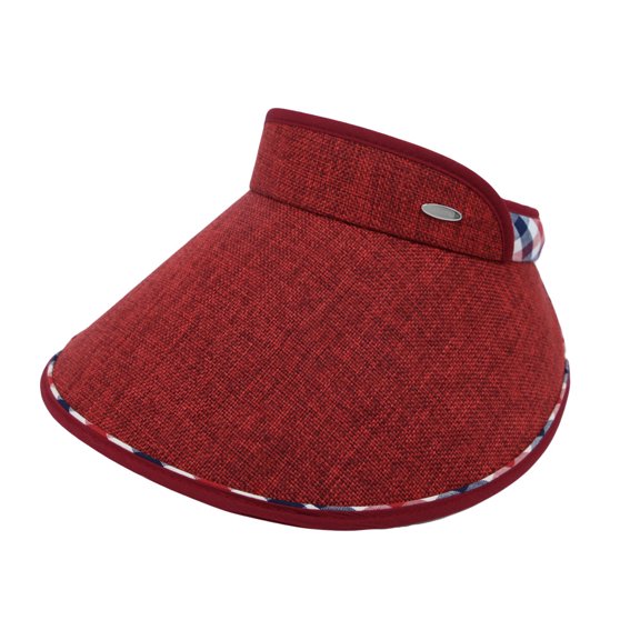 WITHMOONS Women Summer Sun Visor Anti UV Sunscreen Sportswear Beach Hat ACV1409 (Red)