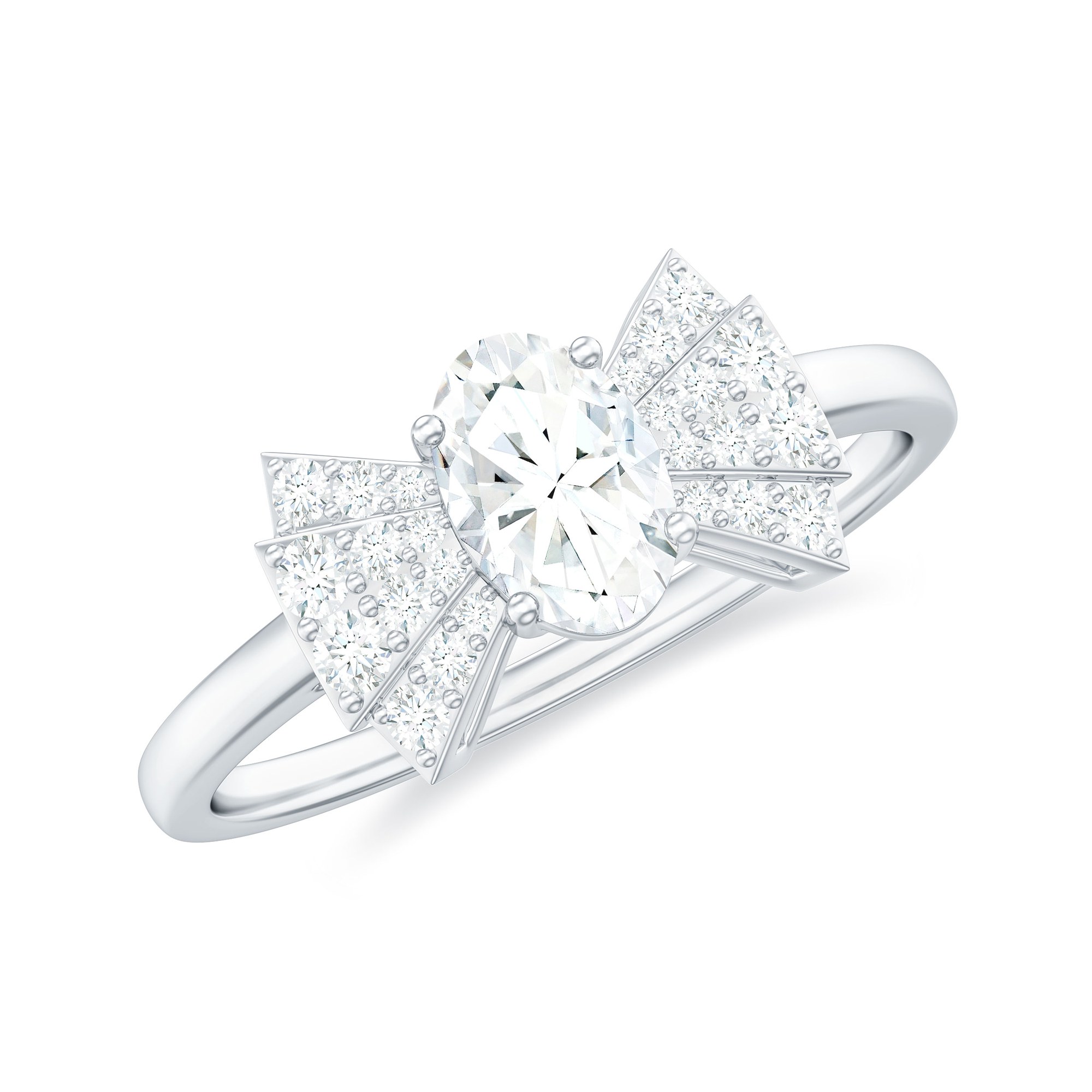 moissanite bow tie