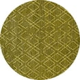 thumbnail image 1 of Ahgly Company Indoor Round Solid Yellow Modern Area Rugs, 6' Round, 1 of 4