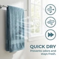 thumbnail image 4 of REGALWOVEN 2 Pack Luxury Striped Cotton Hand Towels, Ultra Soft Absorbent Quick Dry Bath Towels for Bathroom, Kitchen, Spa, Hotel Blue 29" x 13", 4 of 7