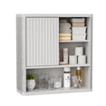 thumbnail image 1 of VERDALAY Armario de baño con puerta corredera Armario de baño de 3 niveles Armario de madera Armario empotrado en la pared Un estante abierto Armario flotante para baño Armario de cocina, 1 of 11