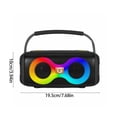 thumbnail image 3 of Altavoces Bluetooth Inalámbrico 10W Portátil Bluetooth Inalámbrico Altavoz Estéreo con Luz, Ipx7 Altavoz Impermeable Ducha, Rgb Multicolor Luz Altavoces Portátiles Bluetooth, 3 of 9
